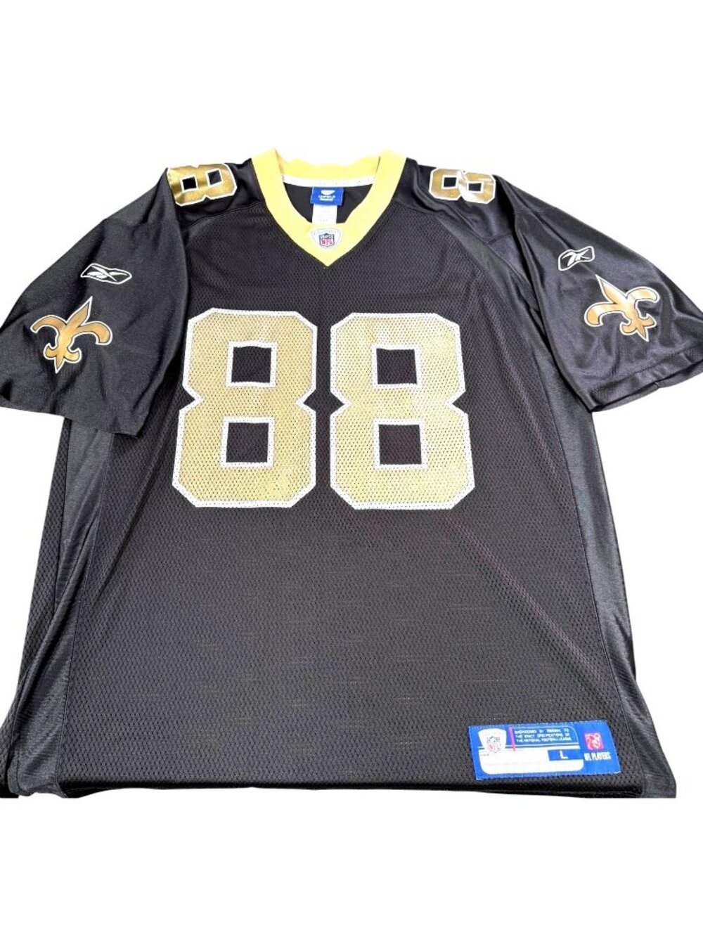 Reebok NFL New Orleans Saints Jeremy Shockey #88 Jersey Black & Gold Men's XL